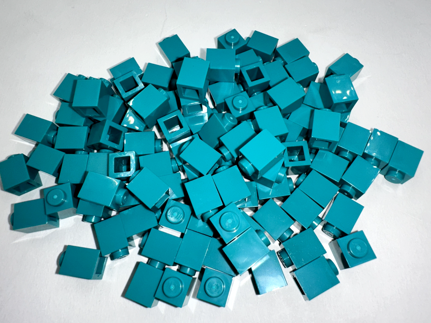 LEGO Pack of 200x New Dark Turquoise Brick 1 x 1 BULK BRICKS