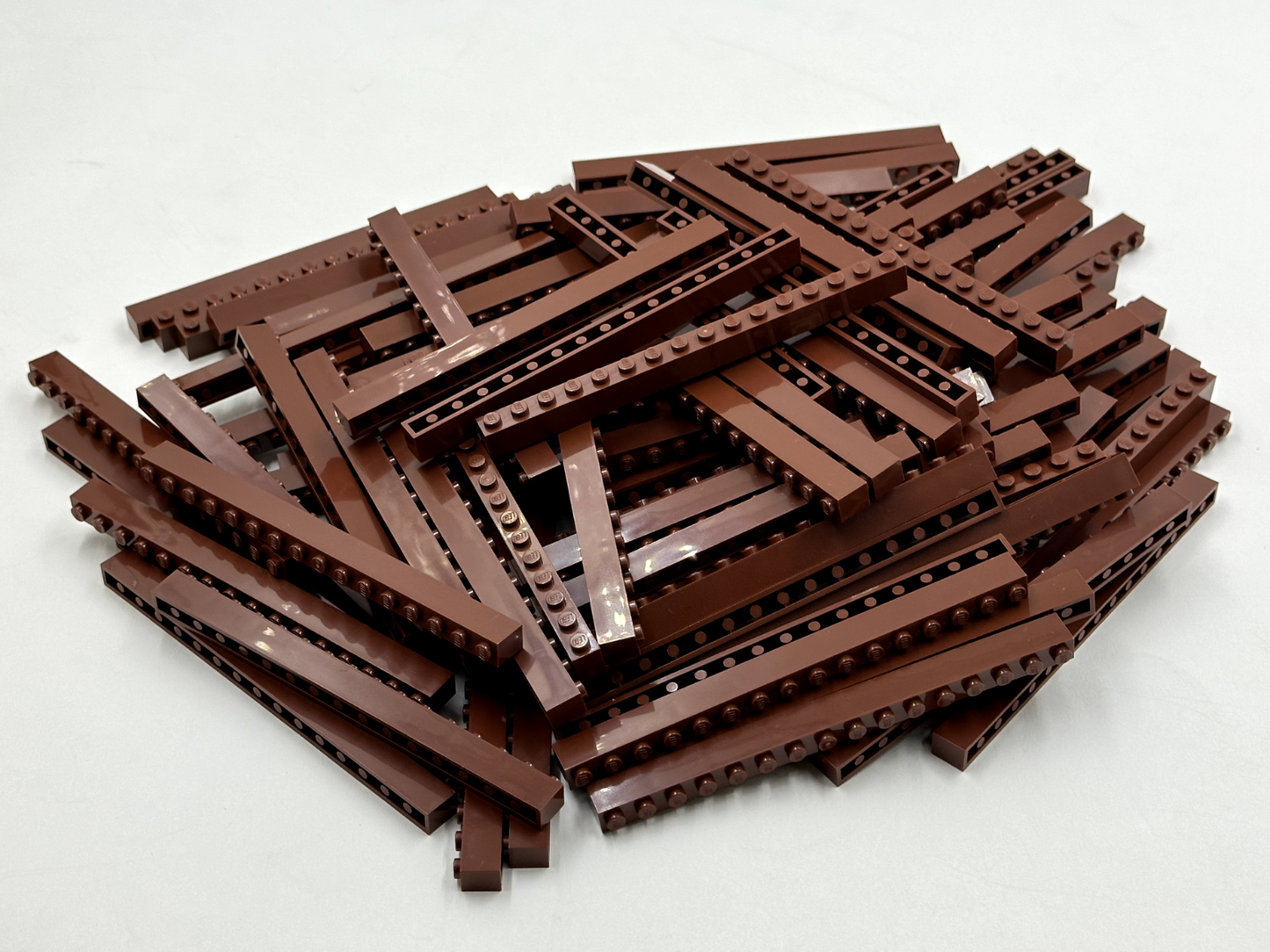 LEGO Pack of 200x New Reddish Brown Brick 1 x 16 BULK BRICKS