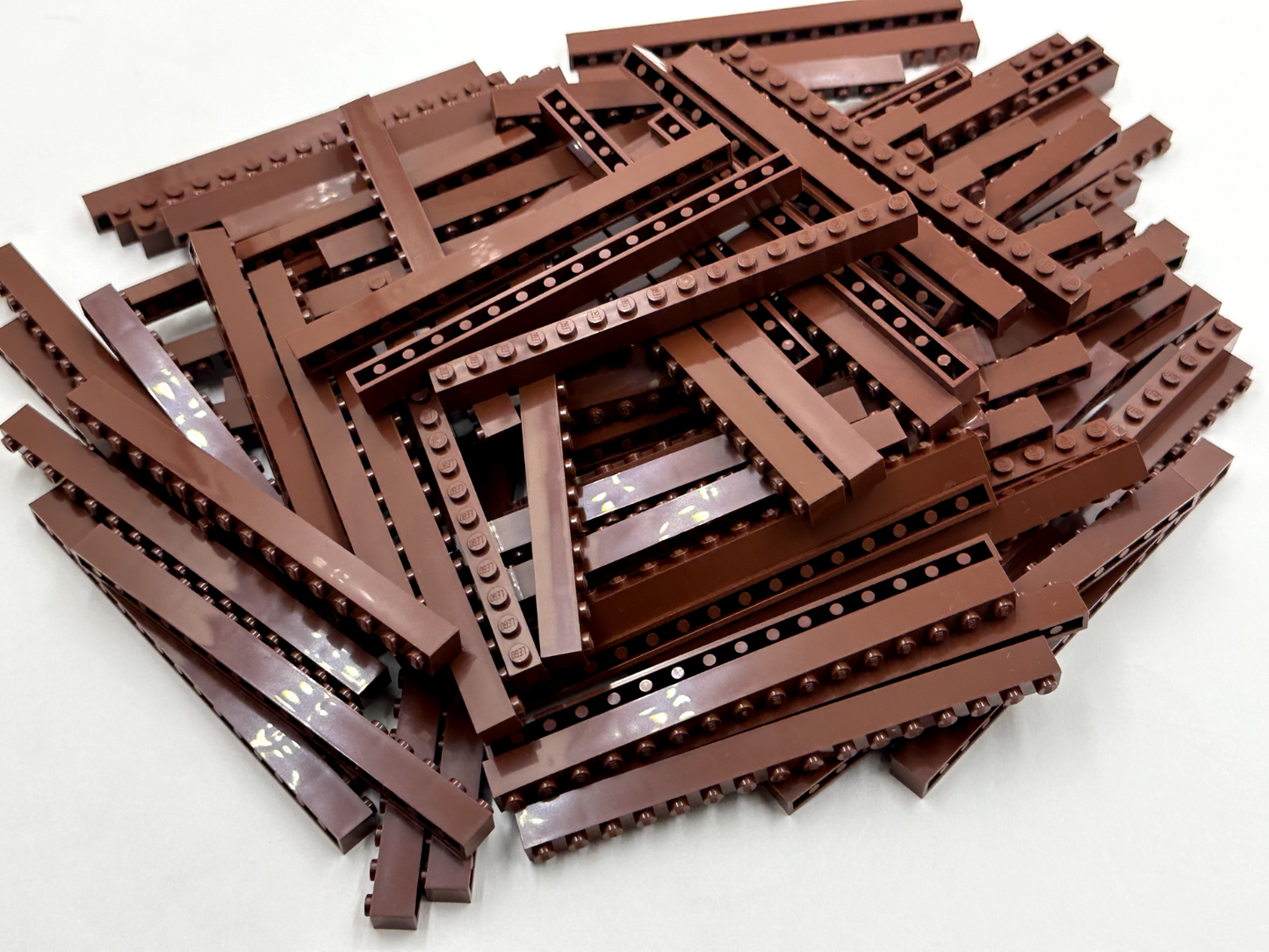 LEGO Pack of 200x New Reddish Brown Brick 1 x 16 BULK BRICKS