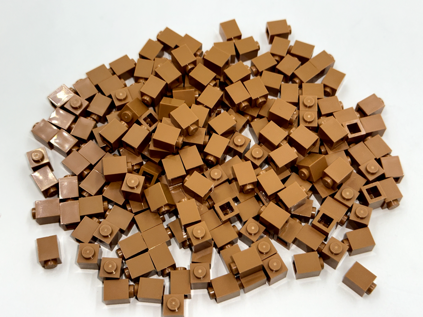 LEGO Pack of 200x New Medium Nougat Brick 1 x 1 BULK BRICKS