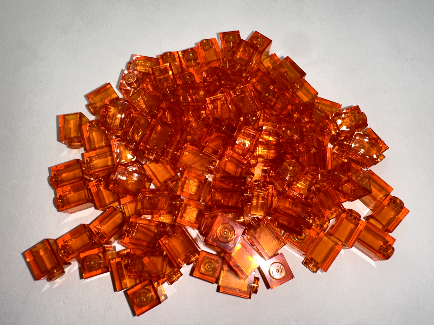 LEGO Pack of 200x New Trans-Orange Brick 1 x 1 BULK BRICKS