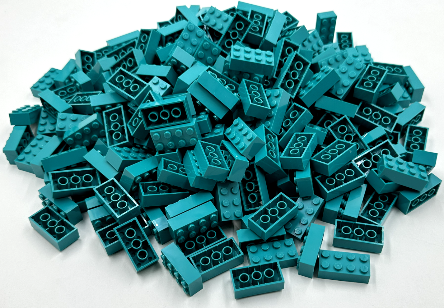 LEGO Pack of 100x New Dark Turquoise Brick 2 x 4 BULK BRICKS