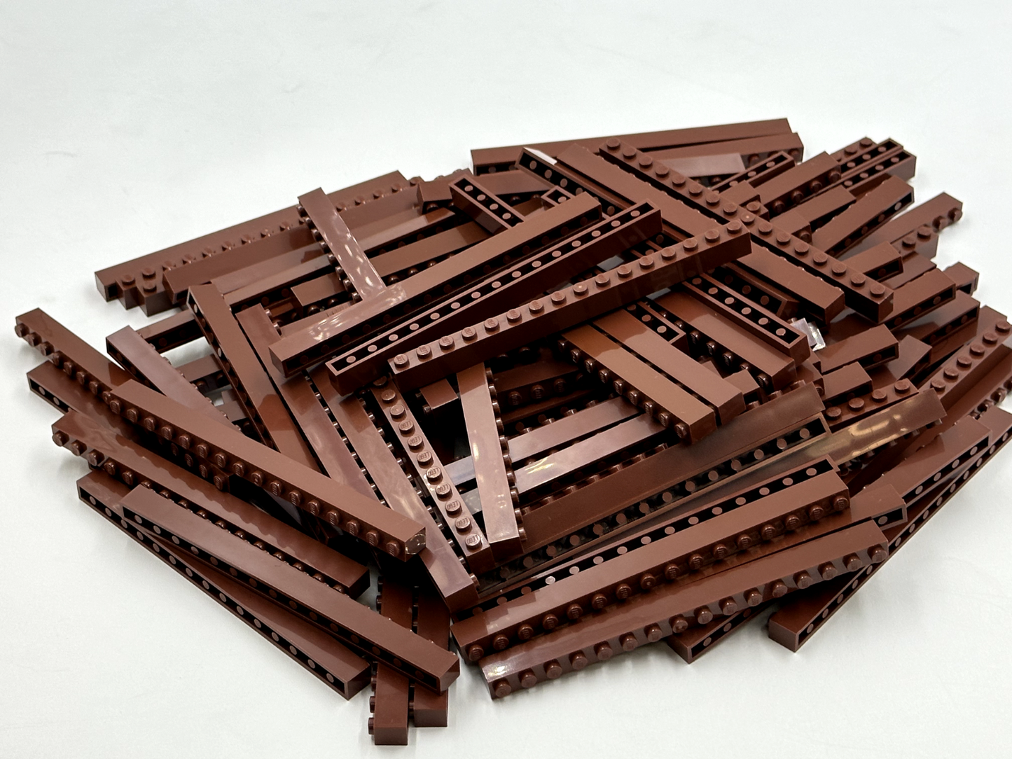 LEGO Pack of 200x New Reddish Brown Brick 1 x 16 BULK BRICKS