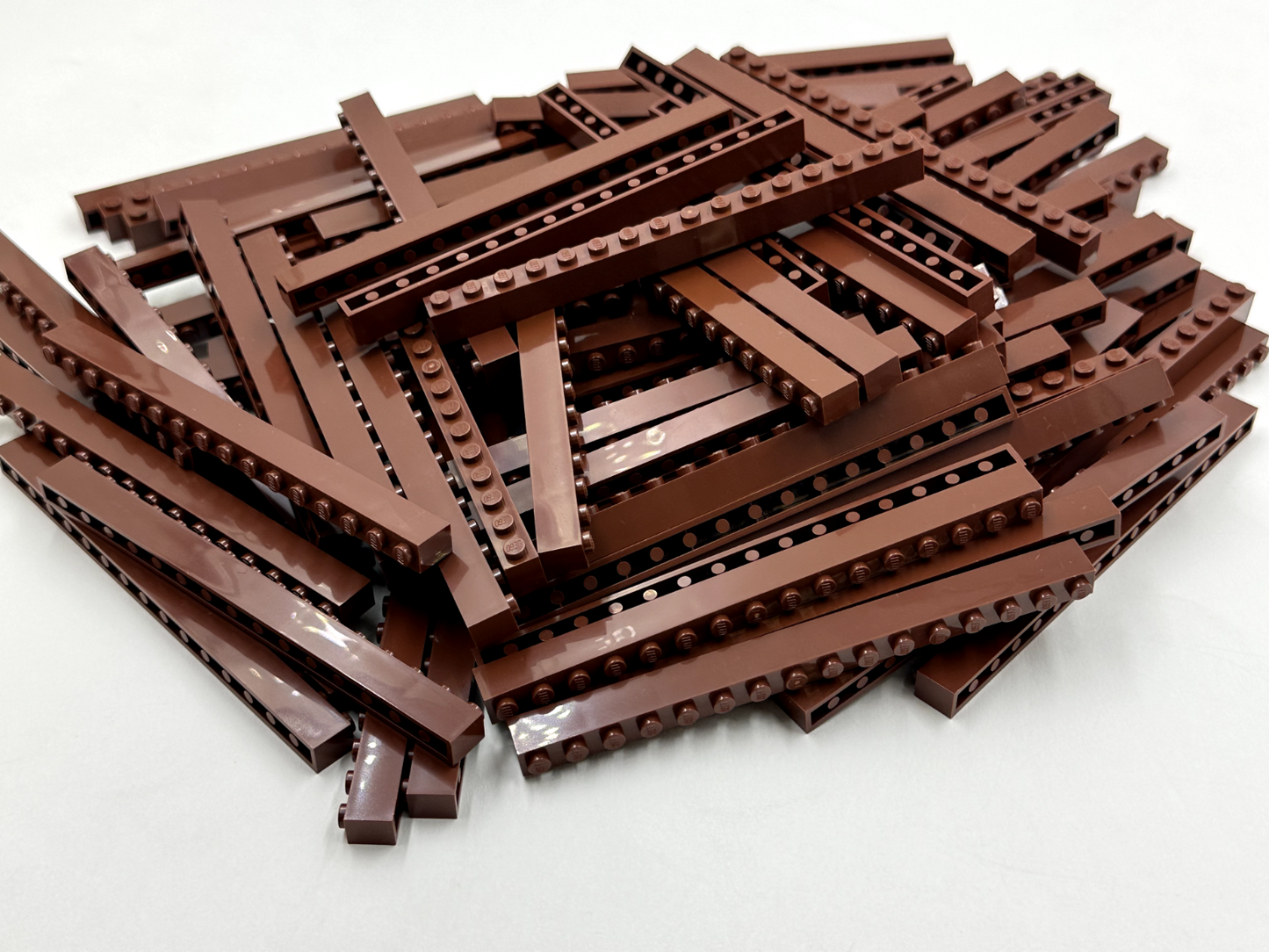 LEGO Pack of 200x New Reddish Brown Brick 1 x 16 BULK BRICKS