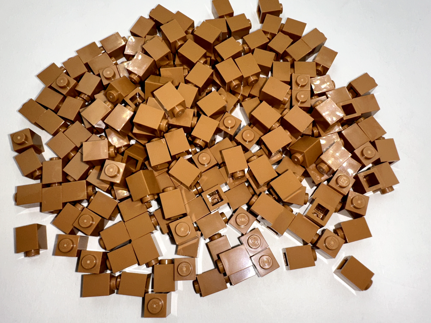LEGO Pack of 200x New Medium Nougat Brick 1 x 1 BULK BRICKS
