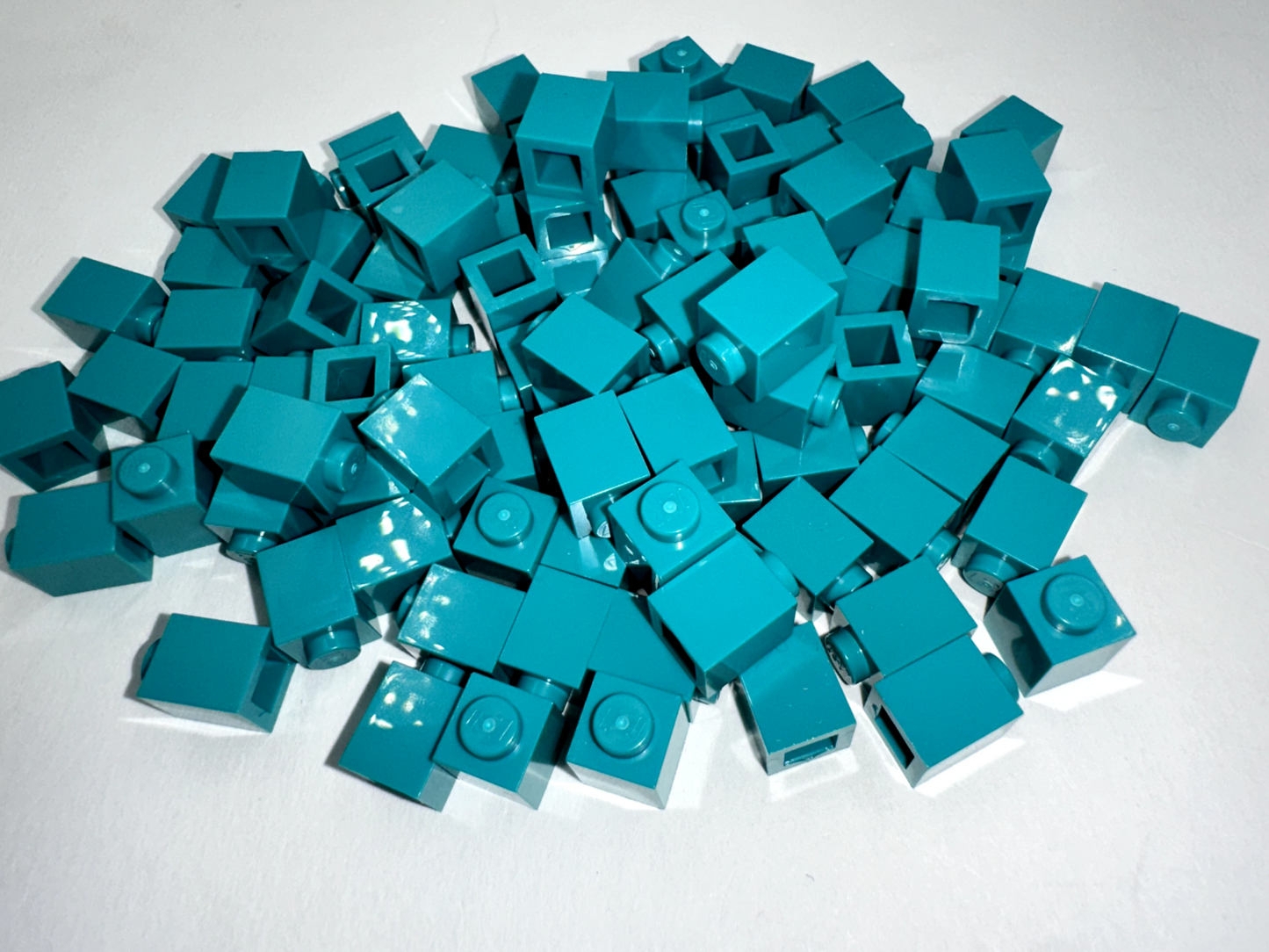 LEGO Pack of 100x New Dark Turquoise Brick 1 x 1 BULK BRICKS