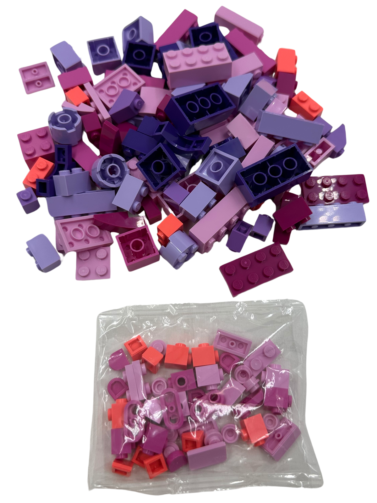 NEW LEGO Assorted Bulk Brick Pack: Pink + Purple