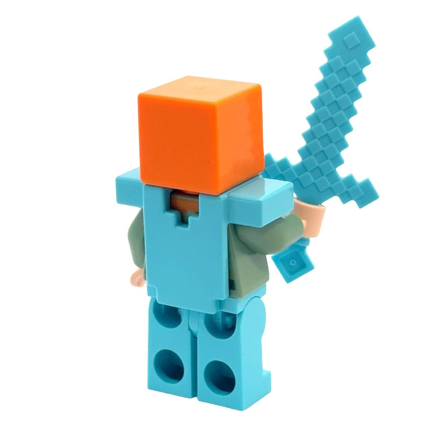 LEGO Minecraft: ALEX minifigure + diamond SWORD + ARMOR, never assembled 21154
