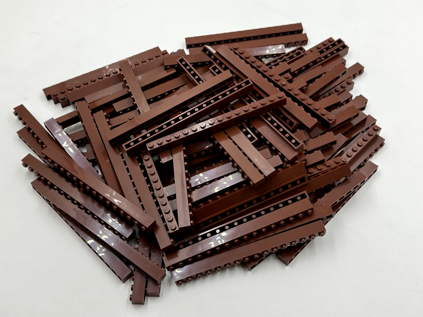 LEGO Pack of 200x New Reddish Brown Brick 1 x 16 BULK BRICKS