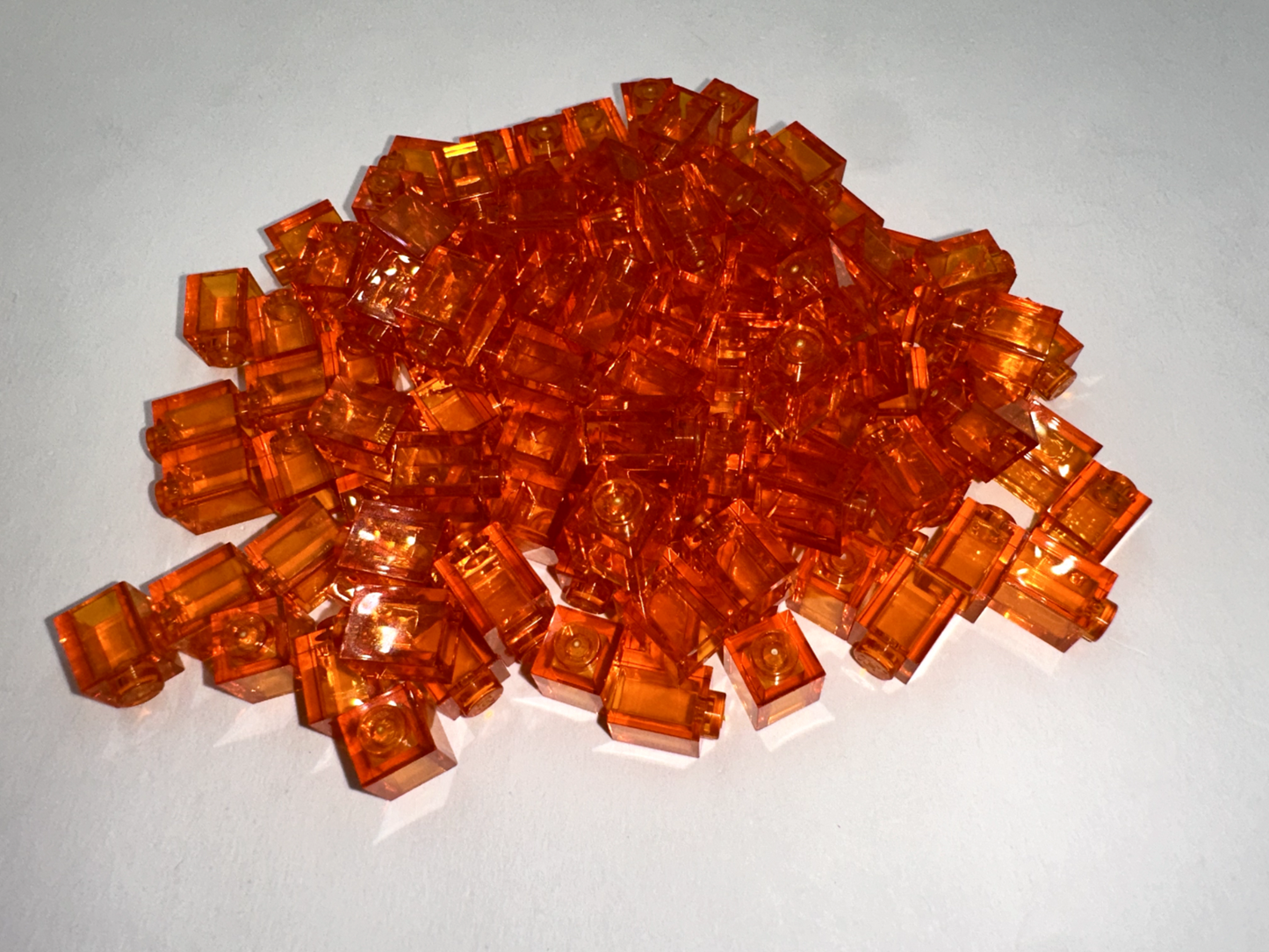 LEGO Pack of 200x New Trans-Orange Brick 1 x 1 BULK BRICKS