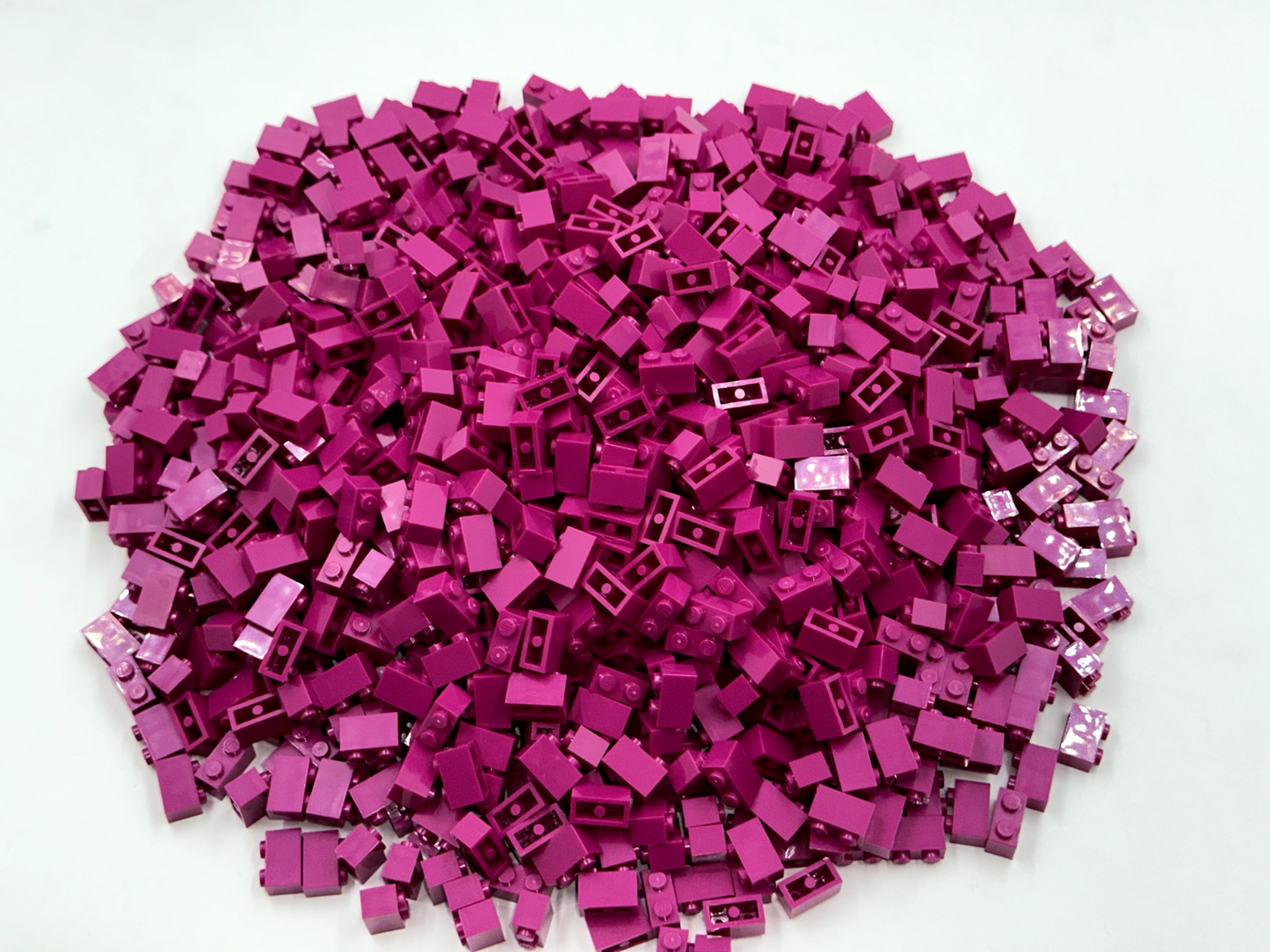 LEGO Pack of 200x New Magenta Brick 1 x 2 BULK BRICKS