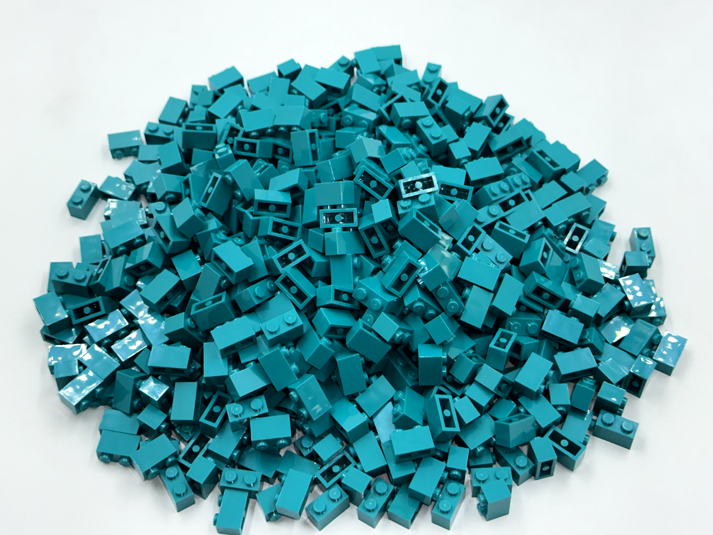 LEGO Pack of 200x New Dark Turquoise Brick 1 x 2 BULK BRICKS