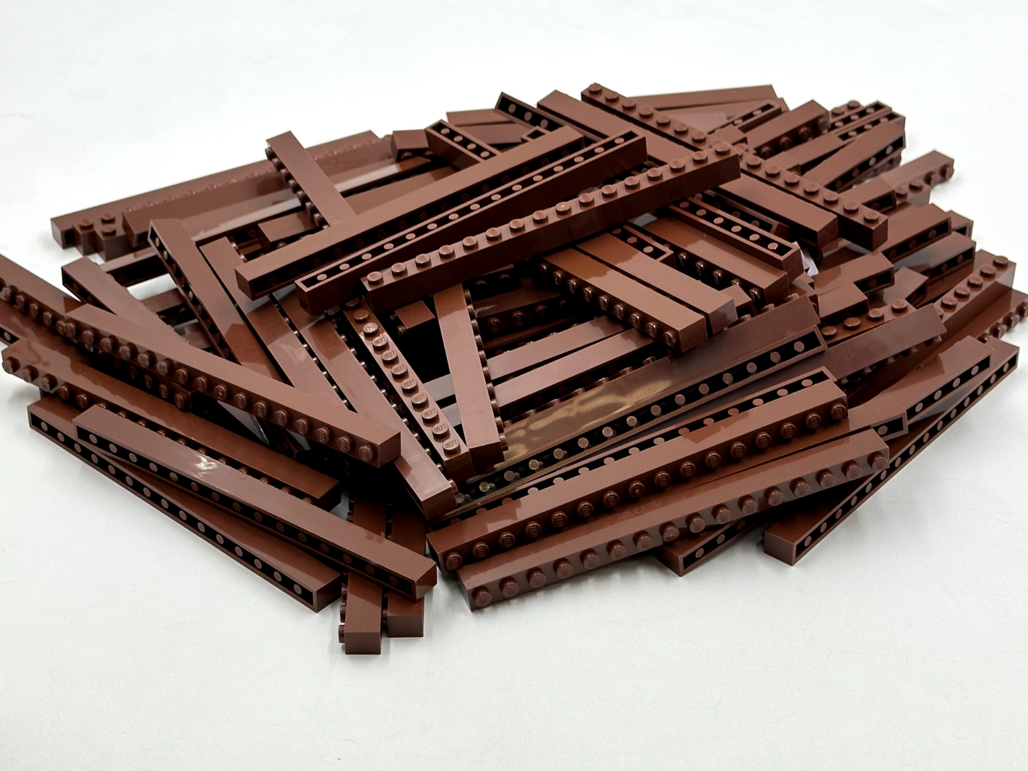 LEGO Pack of 200x New Reddish Brown Brick 1 x 16 BULK BRICKS