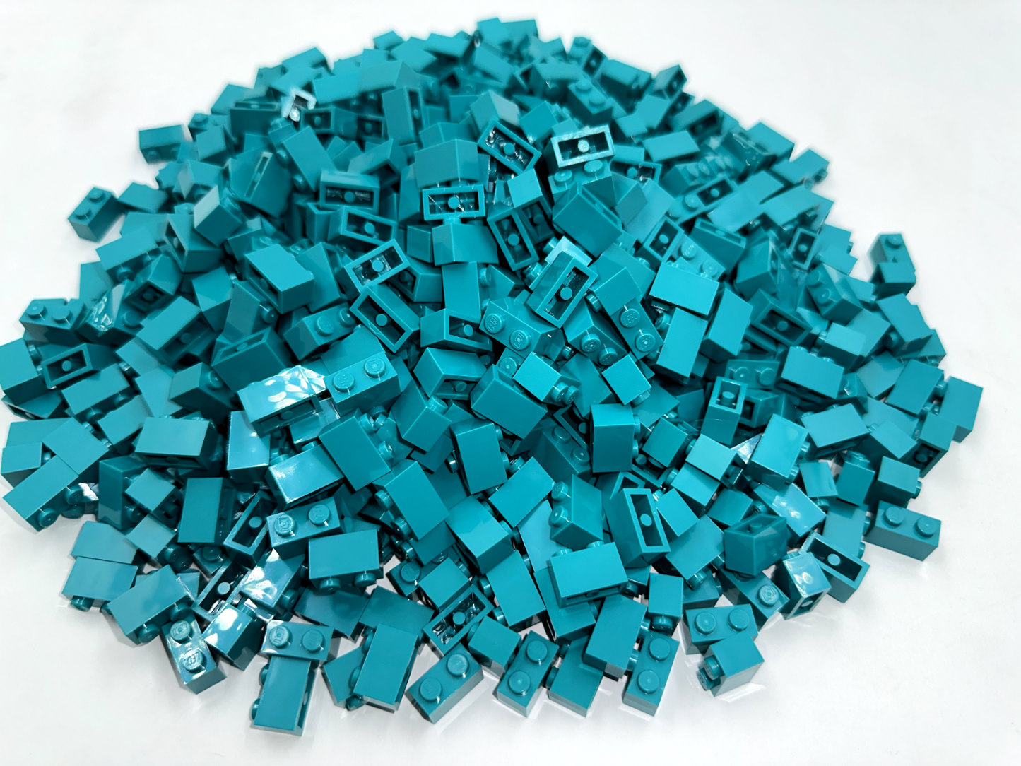 LEGO Pack of 200x New Dark Turquoise Brick 1 x 2 BULK BRICKS