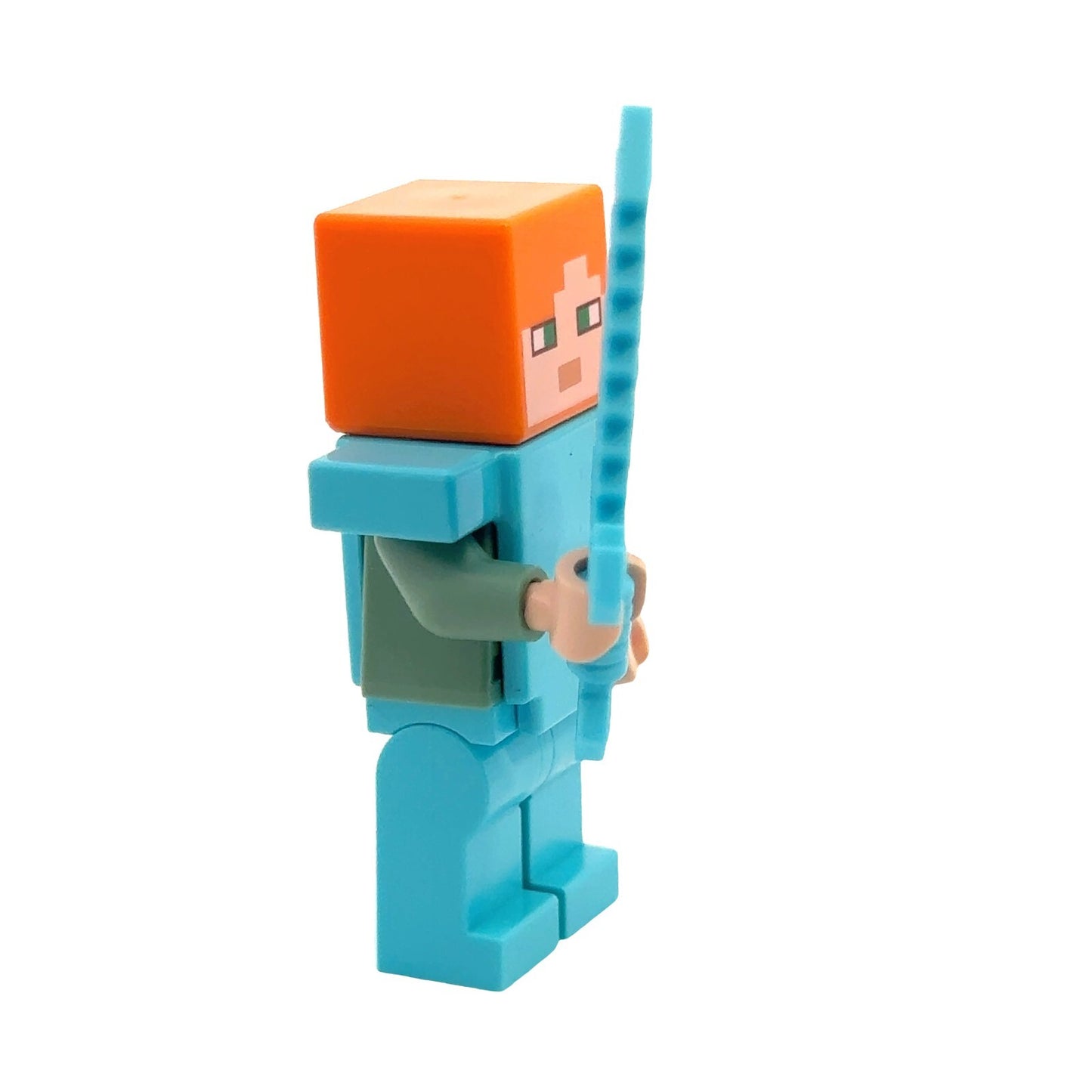 LEGO Minecraft: ALEX minifigure + diamond SWORD + ARMOR, never assembled 21154