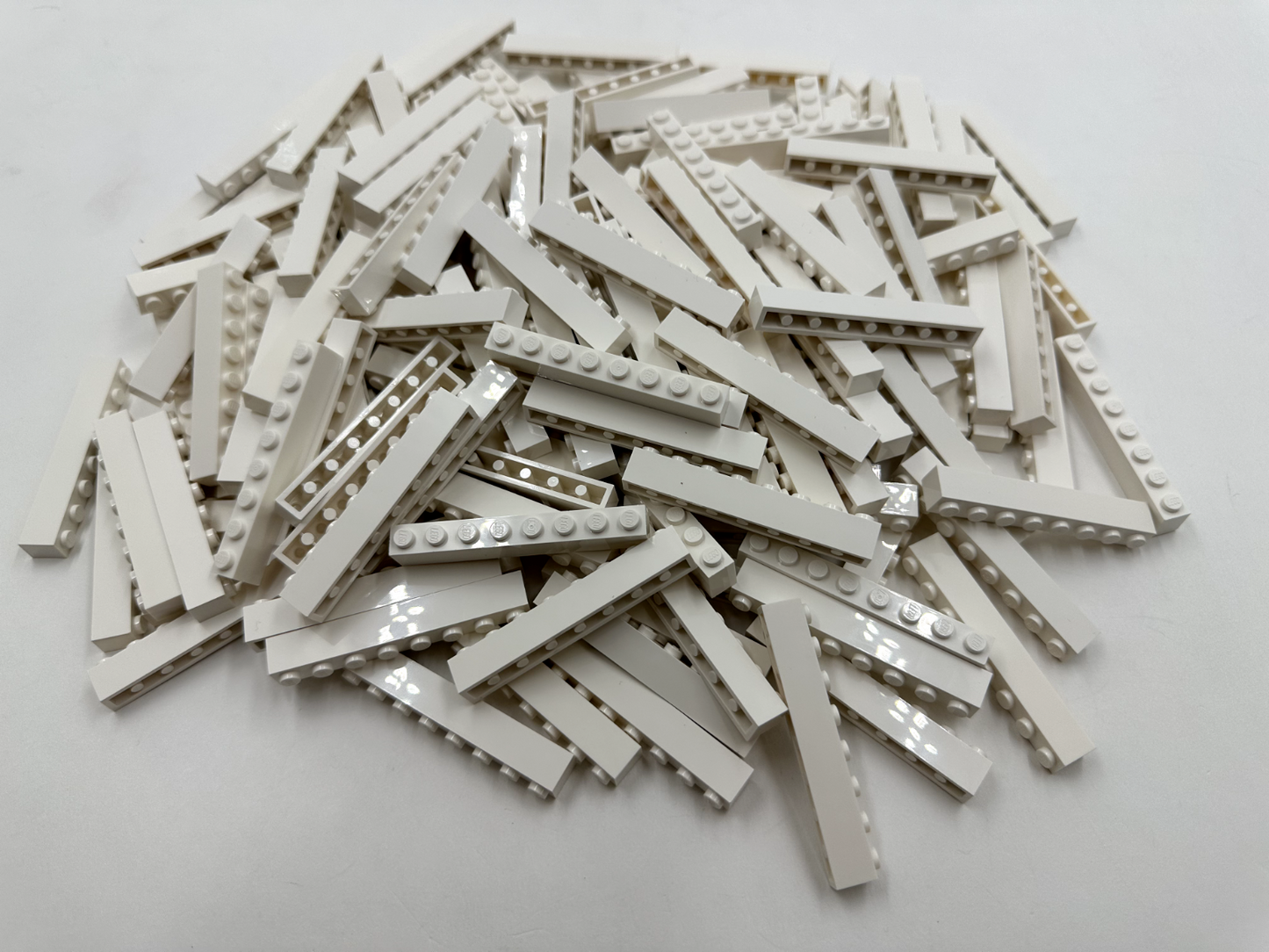 LEGO Pack of 200x New White Brick 1 x 8 BULK BRICKS