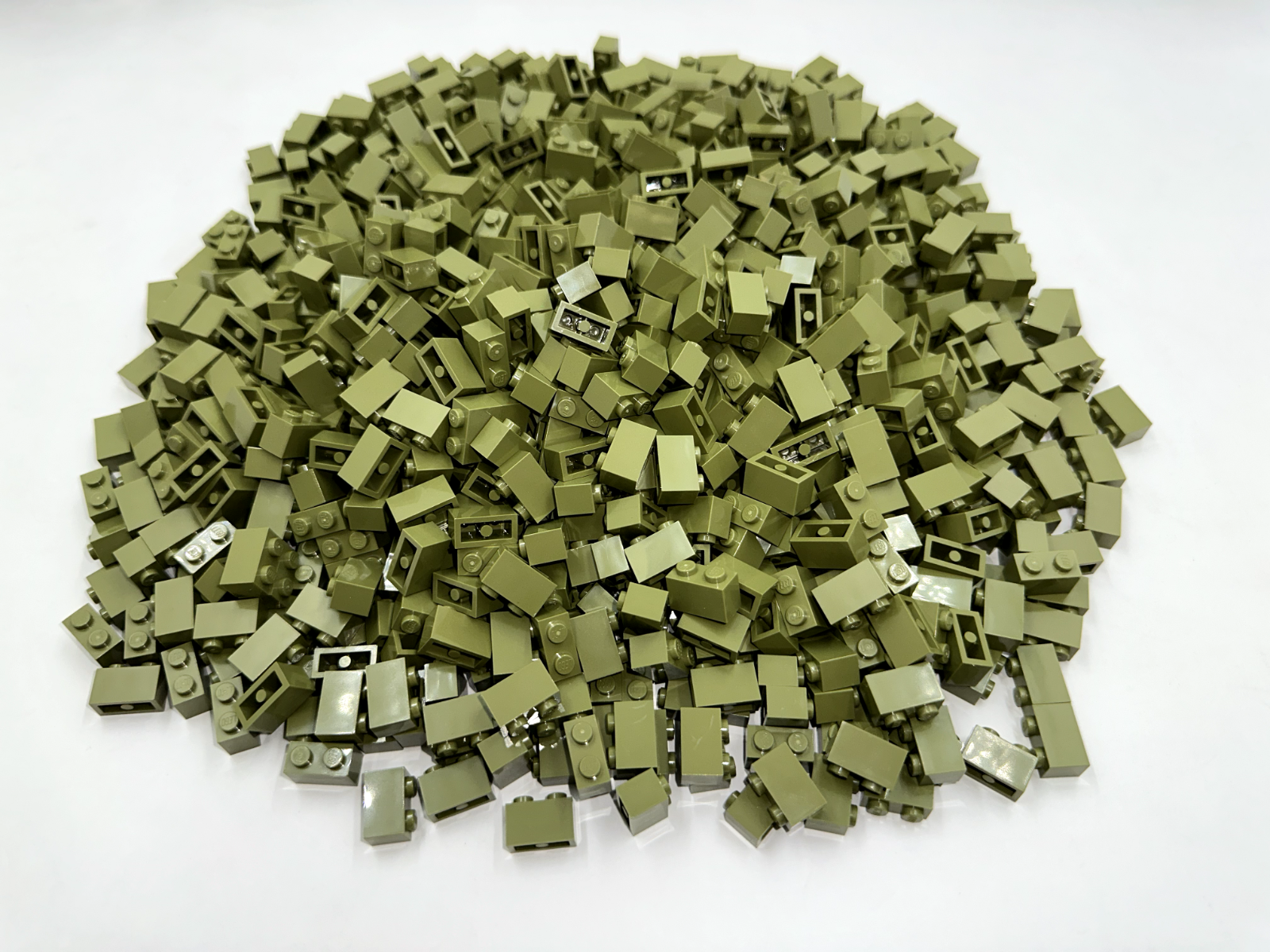 LEGO Pack of 100x New Olive Green Brick 1 x 2 BULK BRICKS