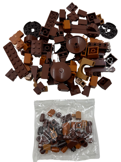 NEW LEGO Assorted Bulk Brick Pack: Brown