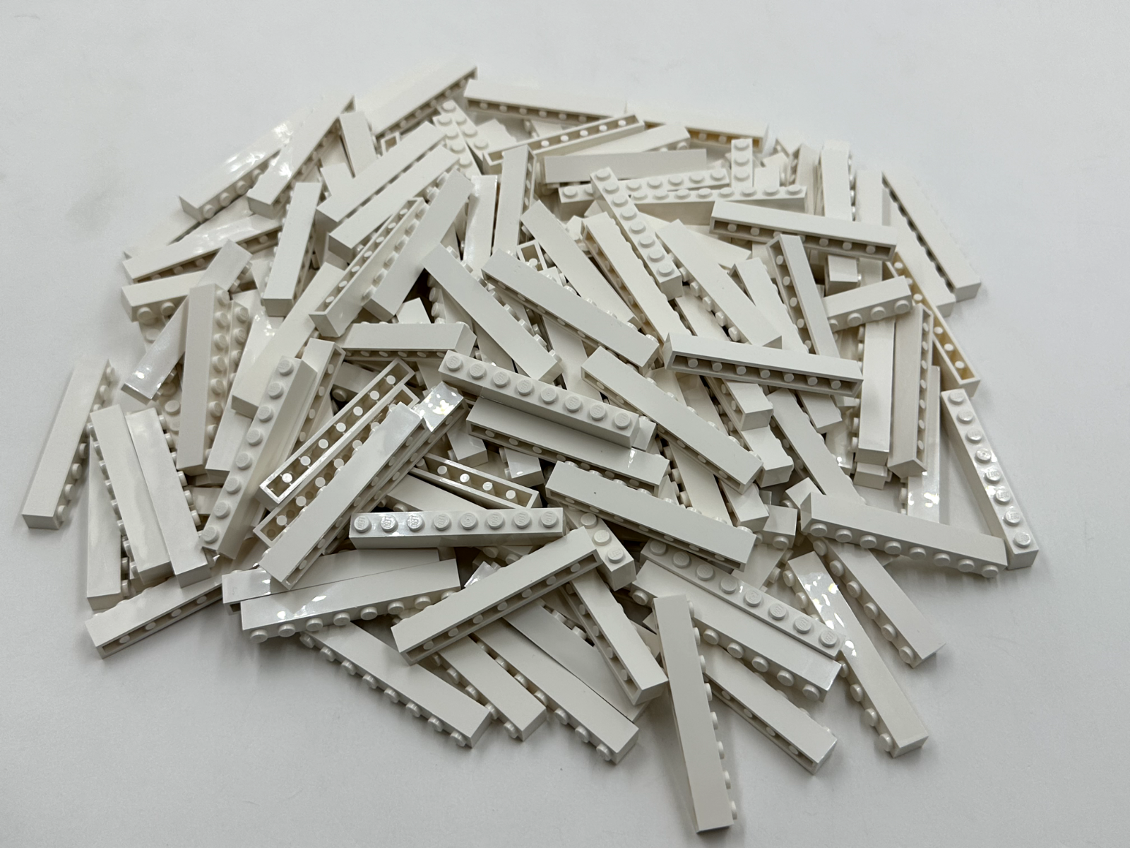 LEGO Pack of 200x New White Brick 1 x 8 BULK BRICKS