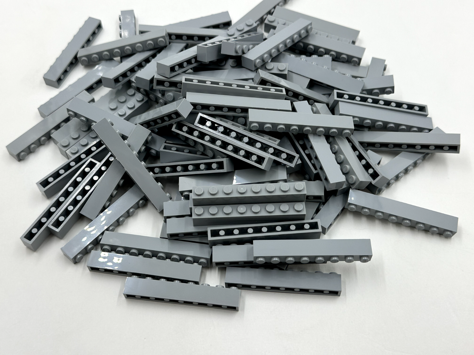 LEGO Pack of 200x New Light Bluish Gray Brick 1 x 8 BULK BRICKS