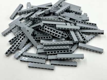 LEGO Pack of 200x New Light Bluish Gray Brick 1 x 8 BULK BRICKS