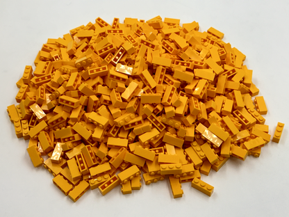 LEGO Pack of 100x New Bright Light Orange Brick 1 x 3 BULK BRICKS