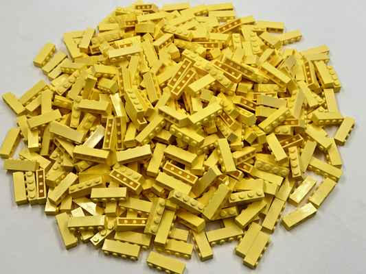 LEGO Pack of 100x New Bright Light Yellow Brick 1 x 4 BULK BRICKS