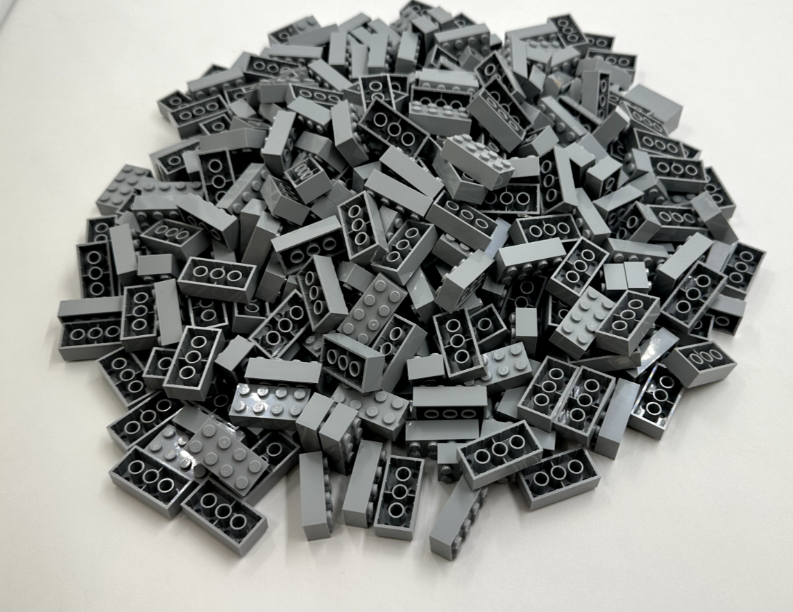 LEGO Pack of 200x New Light Bluish Gray Brick 2 x 4  BULK BRICKS