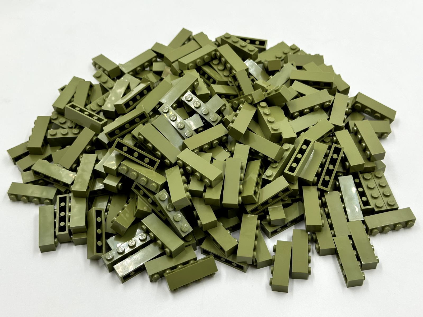 LEGO Pack of 200x New Olive Green Brick 1 x 4 BULK BRICKS