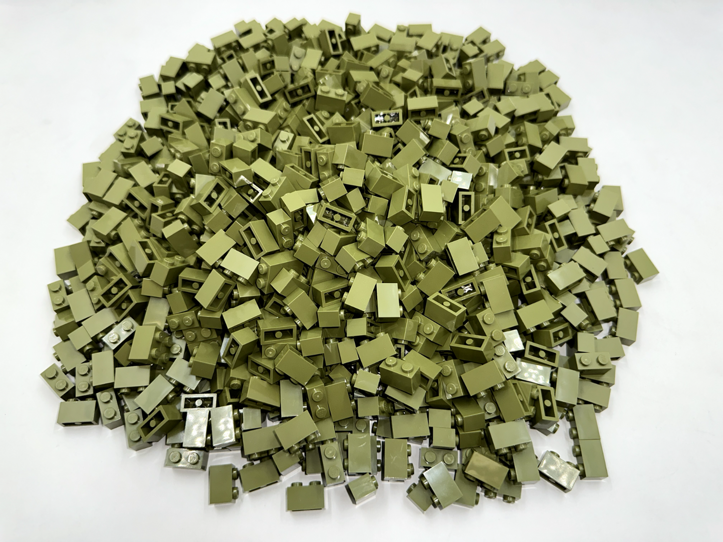 LEGO Pack of 200x New Olive Green Brick 1 x 2 BULK BRICKS
