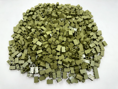 LEGO Pack of 200x New Olive Green Brick 1 x 2 BULK BRICKS
