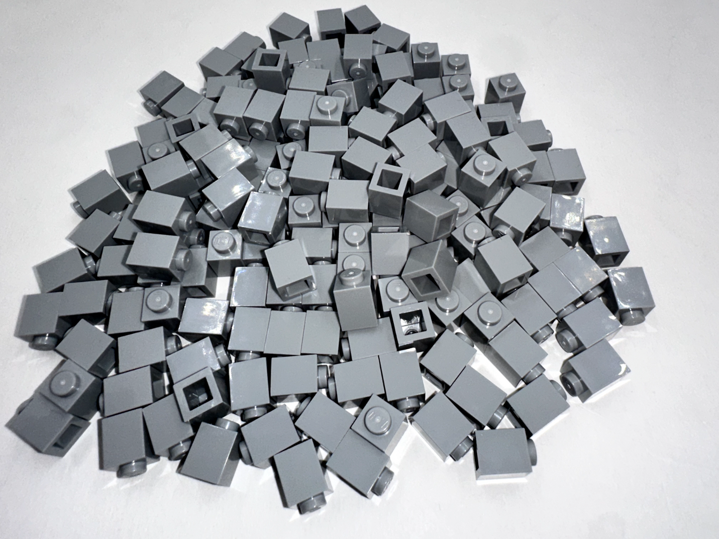 LEGO Pack of 100x New Light Bluish Gray Brick 1 x 1  BULK BRICKS