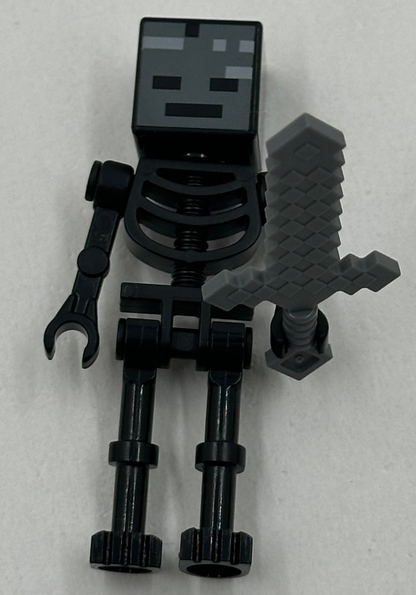 LEGO Minecraft: The Blaze Bridge NEW Wither Skeleton Minifigure with Sword 21154