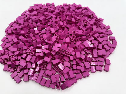 LEGO Pack of 200x New Dark Pink Brick 1 x 2 BULK BRICKS