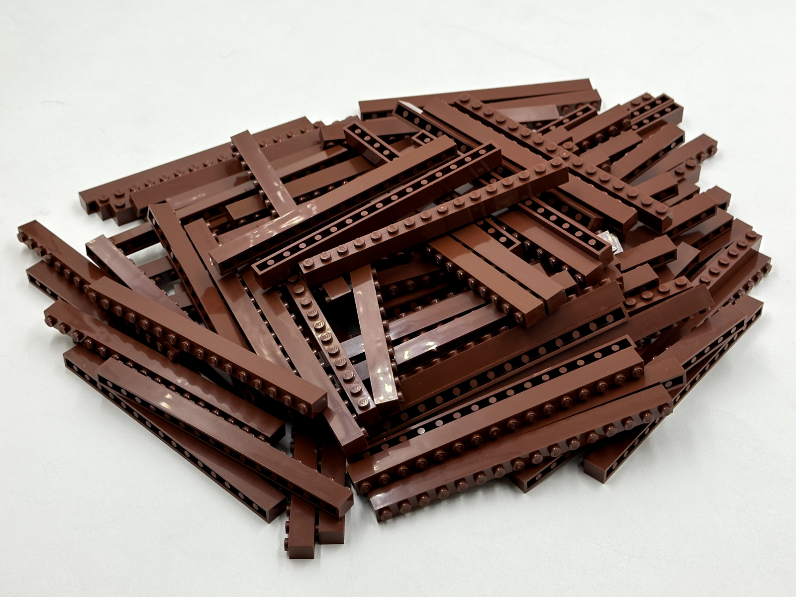 LEGO Pack of 200x New Reddish Brown Brick 1 x 16 BULK BRICKS