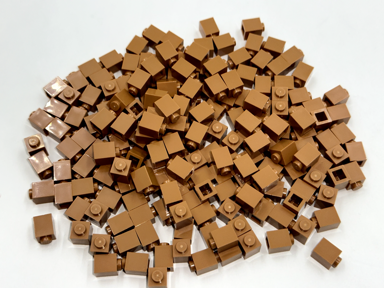 LEGO Pack of 200x New Medium Nougat Brick 1 x 1  BULK BRICKS