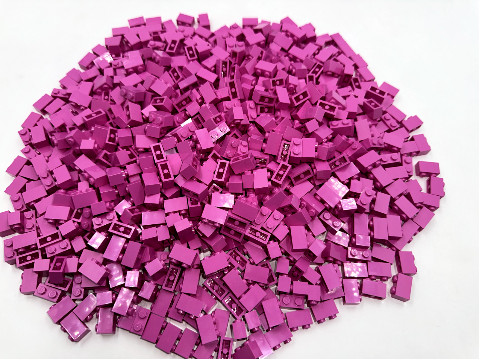 LEGO Pack of 100x New Dark Pink Brick 1 x 2 BULK BRICKS