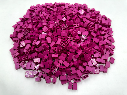 LEGO Pack of 200x New Magenta Brick 1 x 2 BULK BRICKS