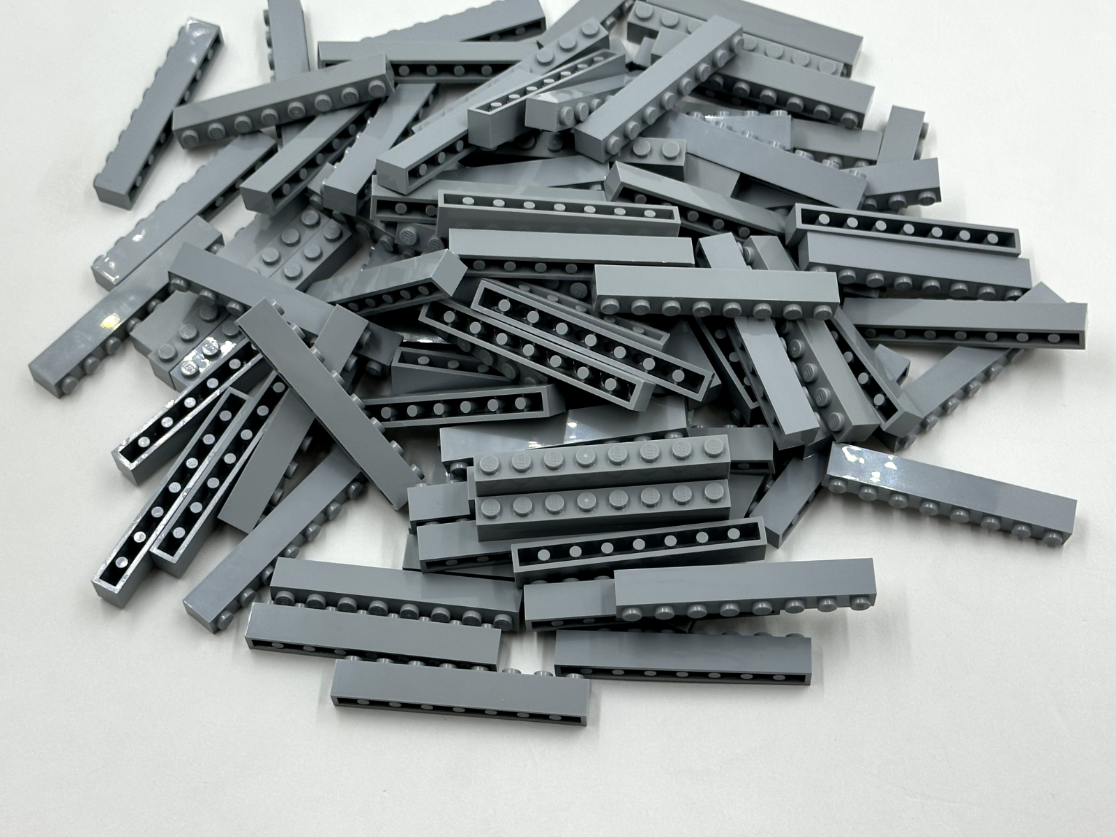 LEGO Pack of 200x New Light Bluish Gray Brick 1 x 8 BULK BRICKS