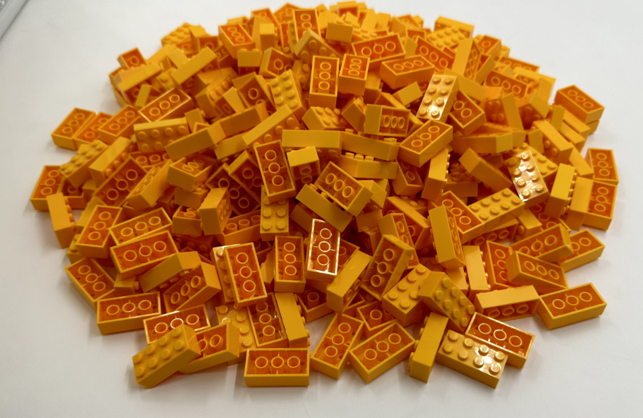 LEGO Pack of 100x New Bright Light Orange Brick 2 x 4  BULK BRICKS