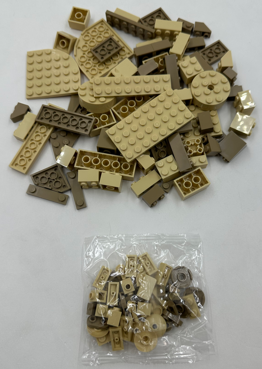 NEW LEGO Assorted Bulk Brick Pack: Tan
