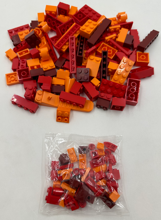 NEW LEGO Assorted Bulk Brick Pack: Red
