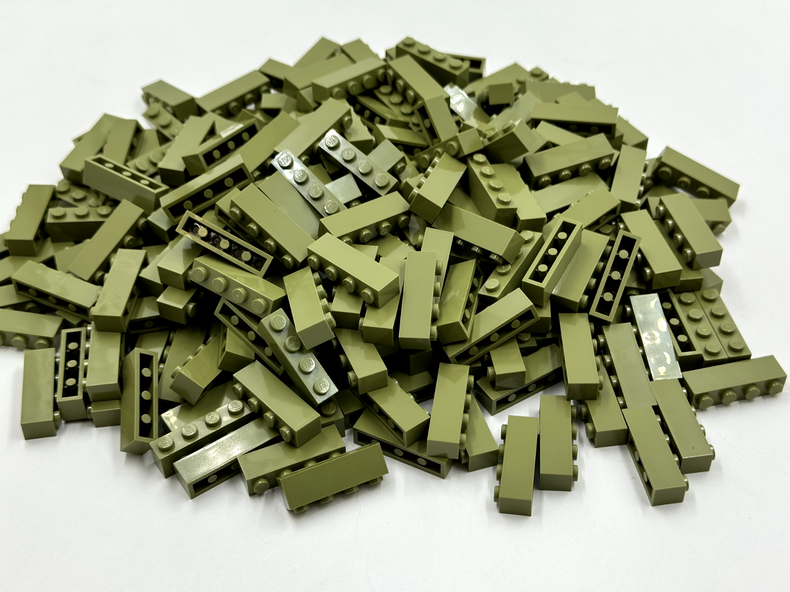 LEGO Pack of 200x New Olive Green Brick 1 x 4 BULK BRICKS