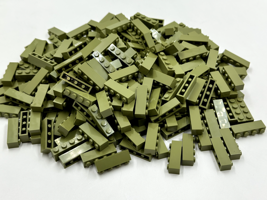 LEGO Pack of 200x New Olive Green Brick 1 x 4 BULK BRICKS