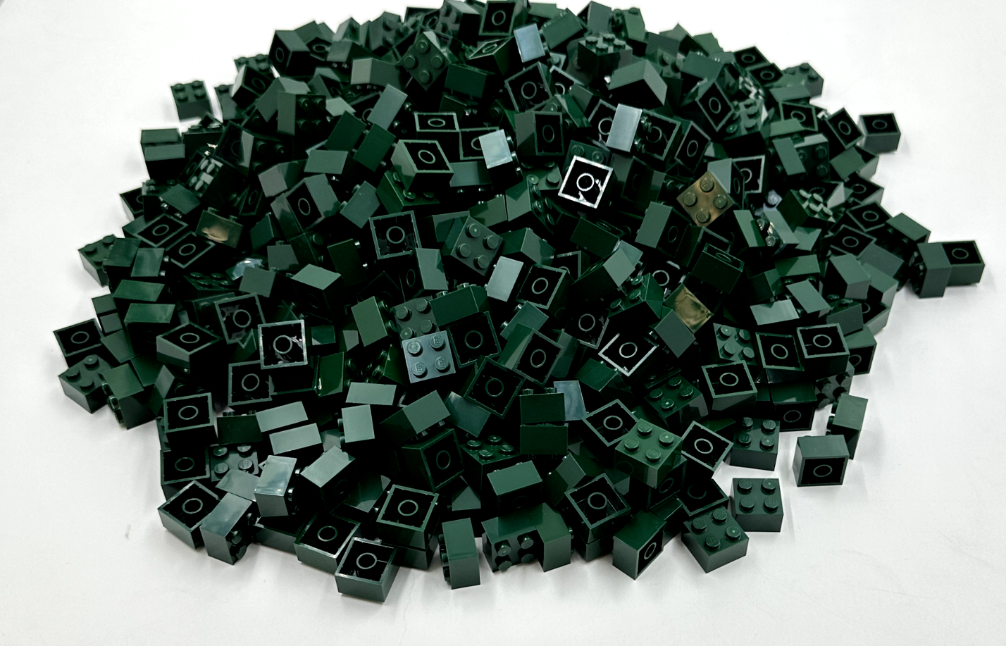 LEGO Pack of 200x New Dark Green Brick 2 x 2  BULK BRICKS