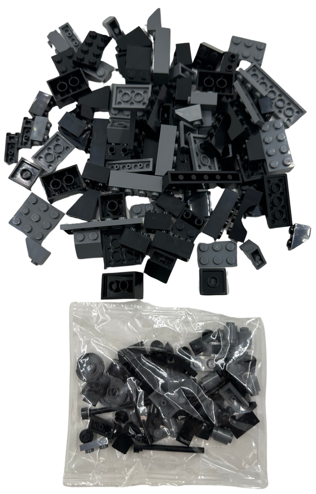 NEW LEGO Assorted Bulk Brick Pack: Black + Dark Gray