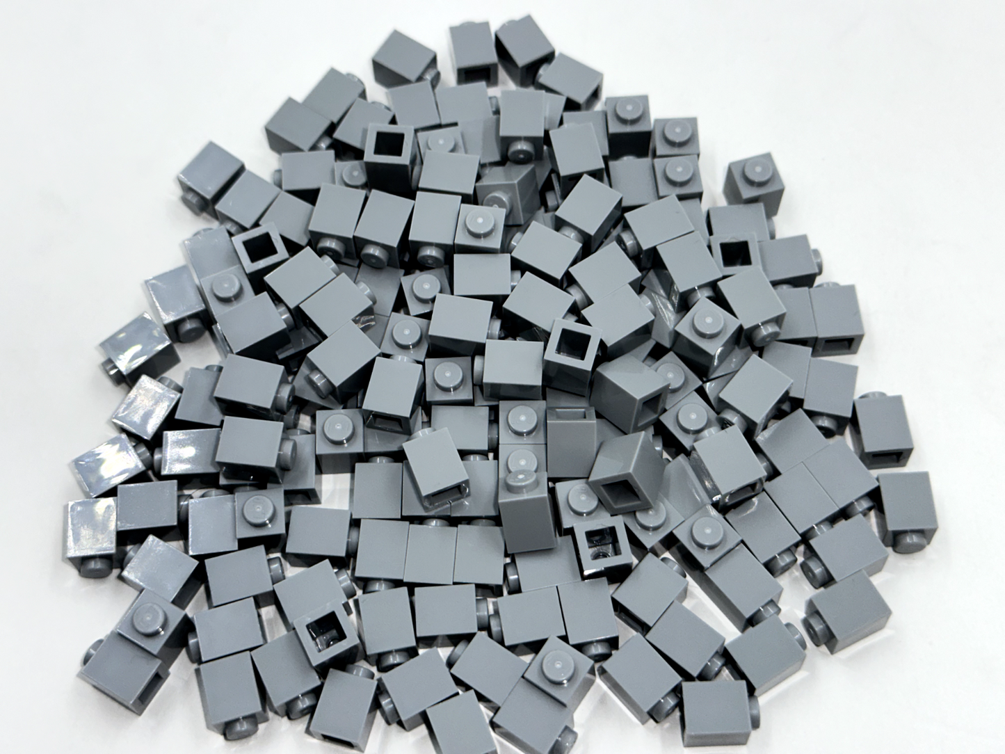 LEGO Pack of 100x New Light Bluish Gray Brick 1 x 1  BULK BRICKS