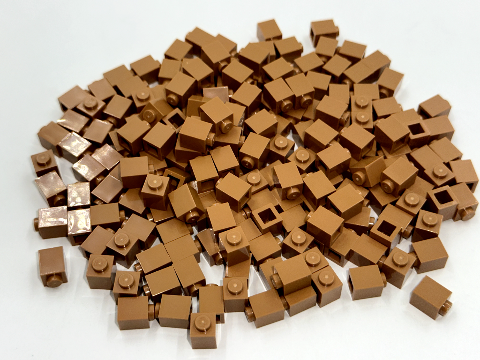 LEGO Pack of 200x New Medium Nougat Brick 1 x 1  BULK BRICKS