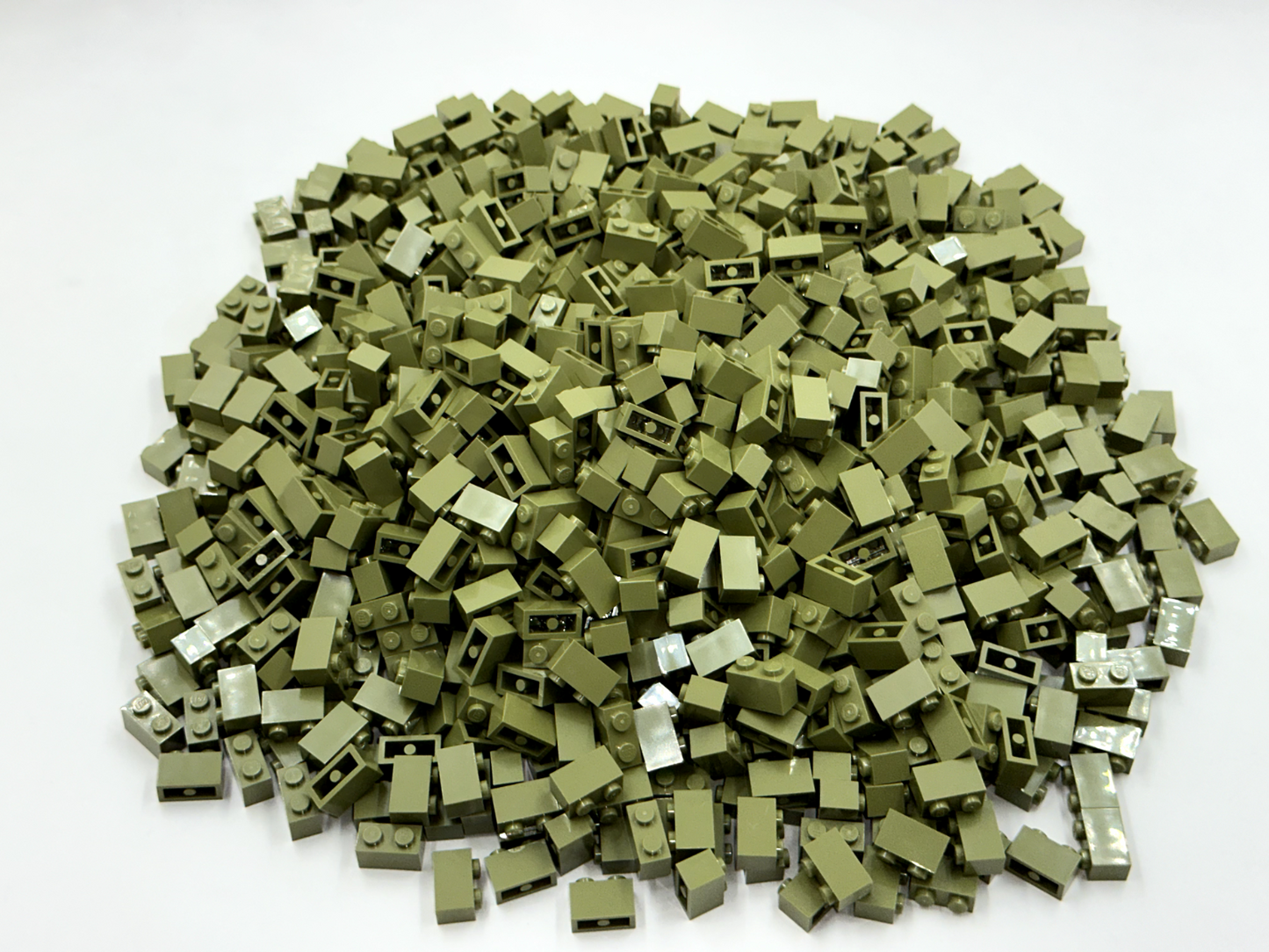 LEGO Pack of 200x New Olive Green Brick 1 x 2 BULK BRICKS