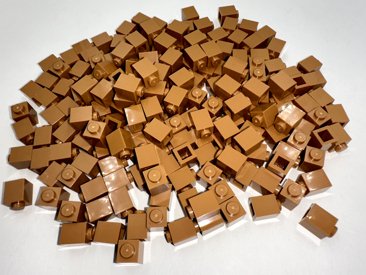 LEGO Pack of 200x New Medium Nougat Brick 1 x 1  BULK BRICKS